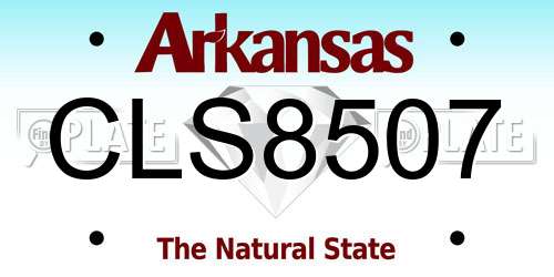 CLS8507 Arkansas License Plate