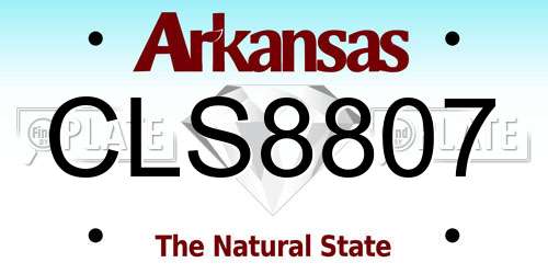 CLS8807 Arkansas License Plate