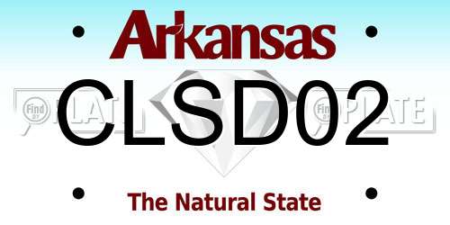 CLSD02 Arkansas License Plate