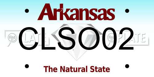 CLSO02 Arkansas License Plate