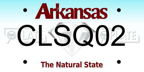CLSQ02 Arkansas License Plate