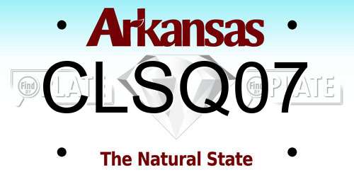 CLSQ07 Arkansas License Plate