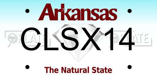 CLSX14 Arkansas License Plate