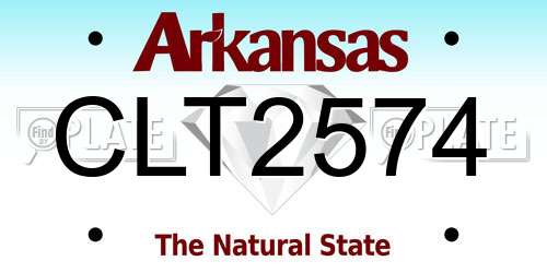 CLT2574 Arkansas License Plate