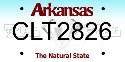 CLT2826 Arkansas License Plate