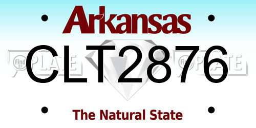 CLT2876 Arkansas License Plate