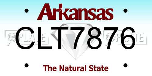 CLT7876 Arkansas License Plate