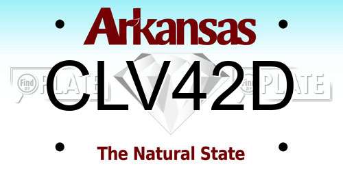 CLV42D Arkansas License Plate