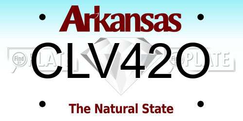CLV42O Arkansas License Plate