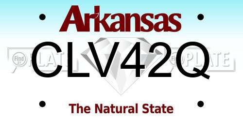 CLV42Q Arkansas License Plate