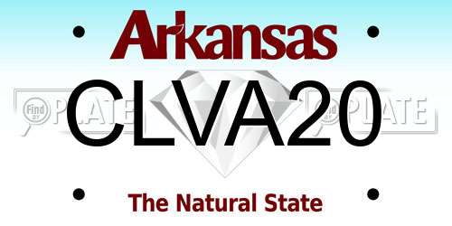 CLVA20 Arkansas License Plate