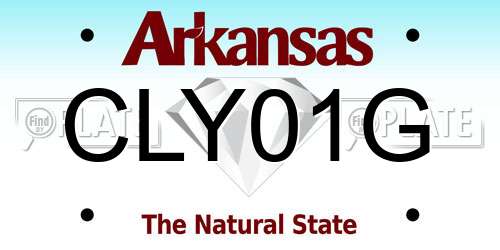 CLY01G Arkansas License Plate
