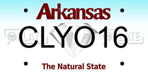 CLYO16 Arkansas License Plate