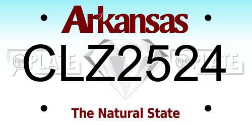 CLZ2524 Arkansas License Plate