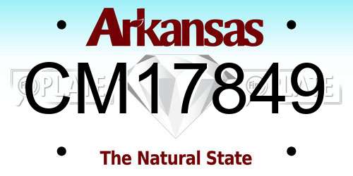 CM17849 Arkansas License Plate