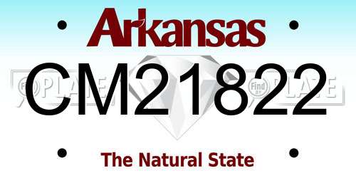 CM21822 Arkansas License Plate