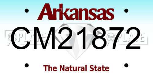 CM21872 Arkansas License Plate