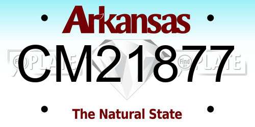 CM21877 Arkansas License Plate