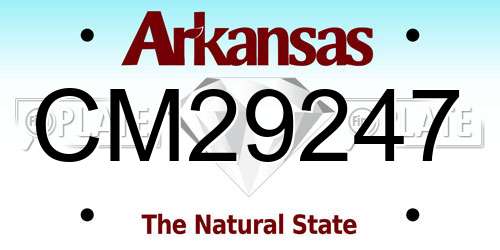 CM29247 Arkansas License Plate