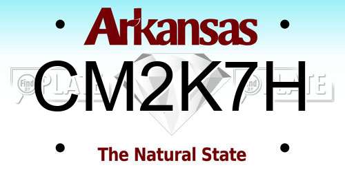 CM2K7H Arkansas License Plate