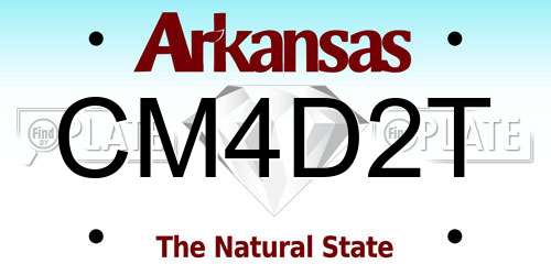 CM4D2T Arkansas License Plate