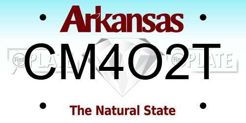 CM4O2T Arkansas License Plate