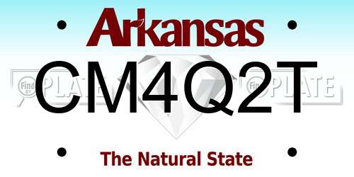 CM4Q2T Arkansas License Plate