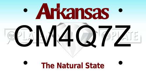 CM4Q7Z Arkansas License Plate
