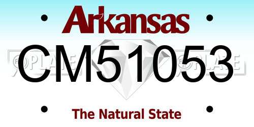 CM51053 Arkansas License Plate