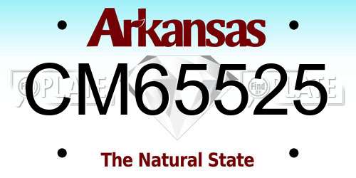 CM65525 Arkansas License Plate