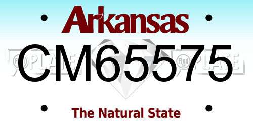 CM65575 Arkansas License Plate