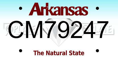 CM79247 Arkansas License Plate