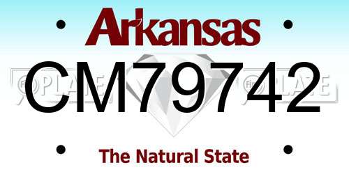 CM79742 Arkansas License Plate