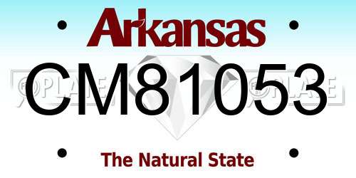 CM81053 Arkansas License Plate