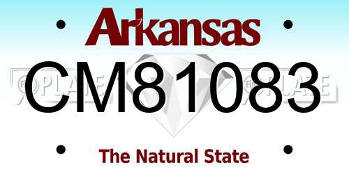 CM81083 Arkansas License Plate