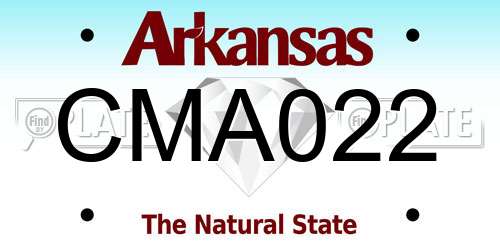 CMA022 Arkansas License Plate