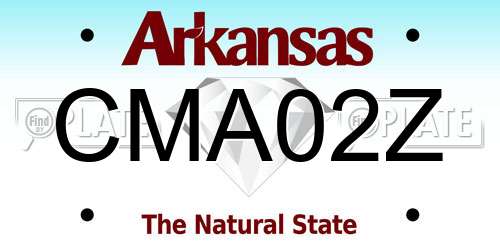 CMA02Z Arkansas License Plate