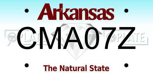 CMA07Z Arkansas License Plate