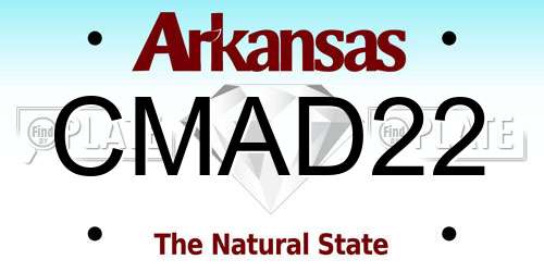 CMAD22 Arkansas License Plate
