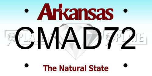 CMAD72 Arkansas License Plate