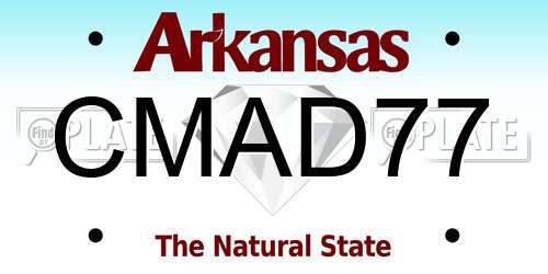 CMAD77 Arkansas License Plate