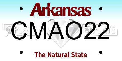 CMAO22 Arkansas License Plate