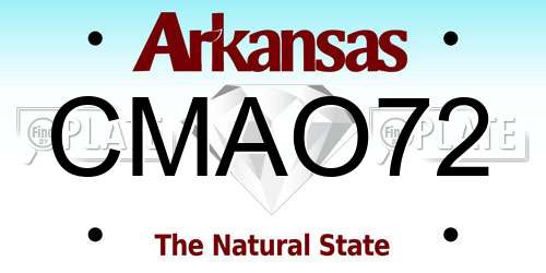 CMAO72 Arkansas License Plate