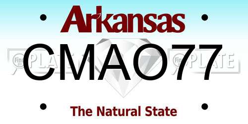 CMAO77 Arkansas License Plate