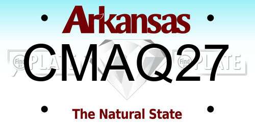 CMAQ27 Arkansas License Plate