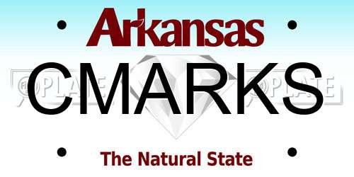 CMARKS Arkansas License Plate