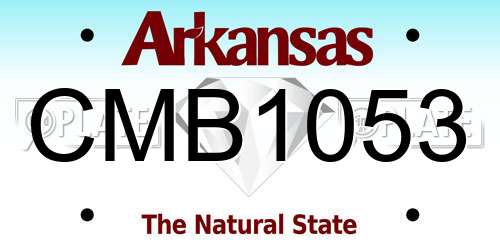 CMB1053 Arkansas License Plate