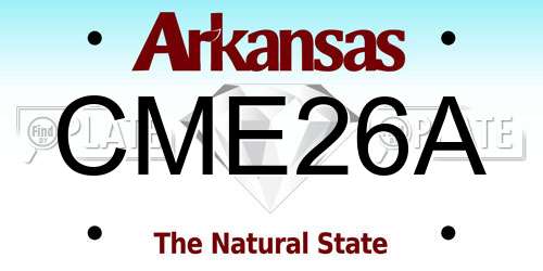 CME26A Arkansas License Plate