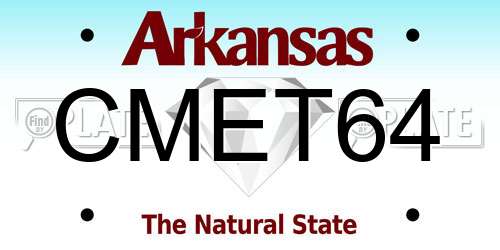 CMET64 Arkansas License Plate