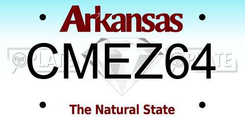 CMEZ64 Arkansas License Plate